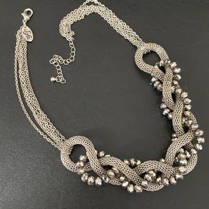 Sofia Braided Chain & Crystal Necklace